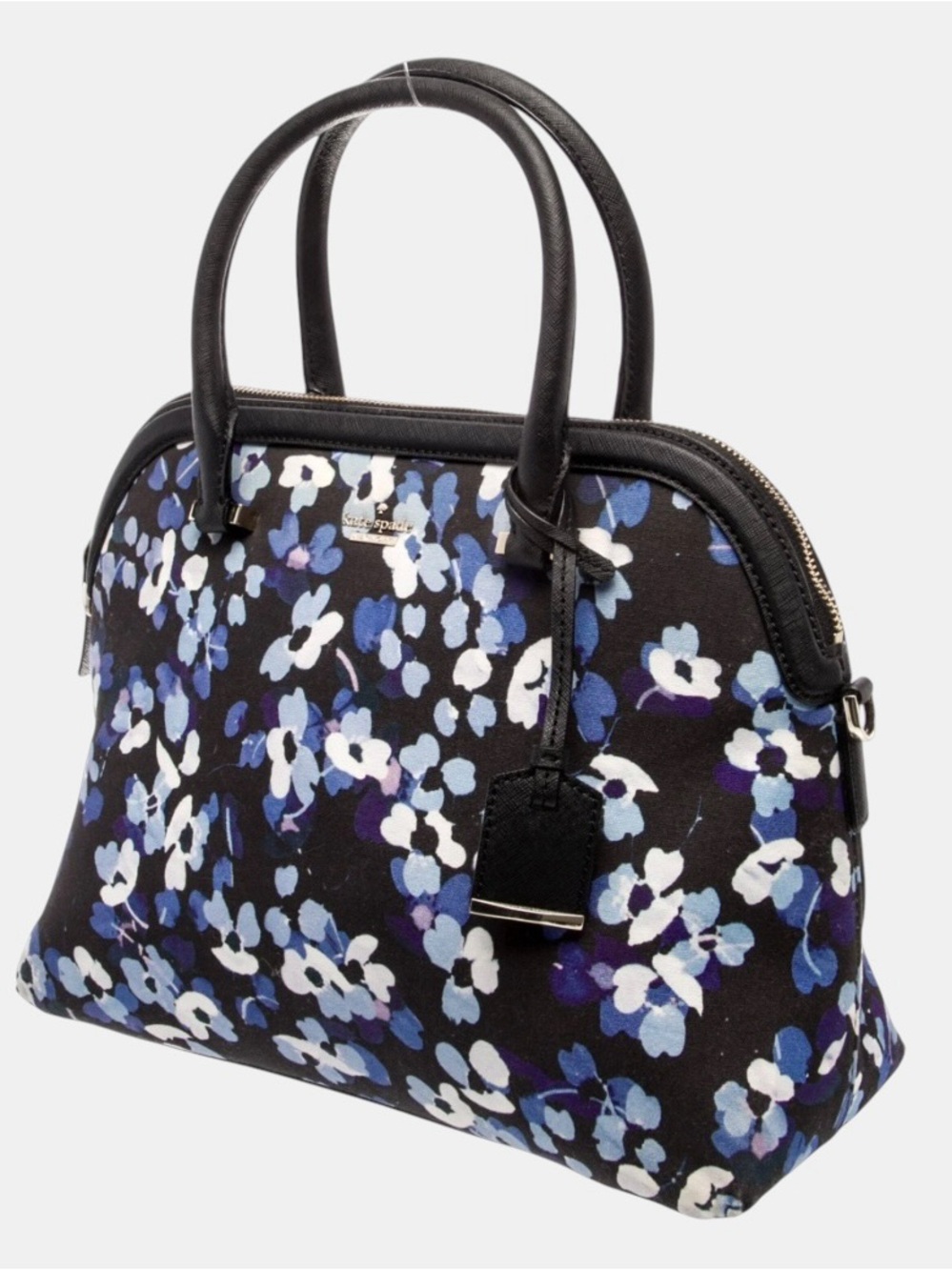 Kate Spade New York Cameron Street Floral Margot Satchel Purse Handbag Blue NWOT